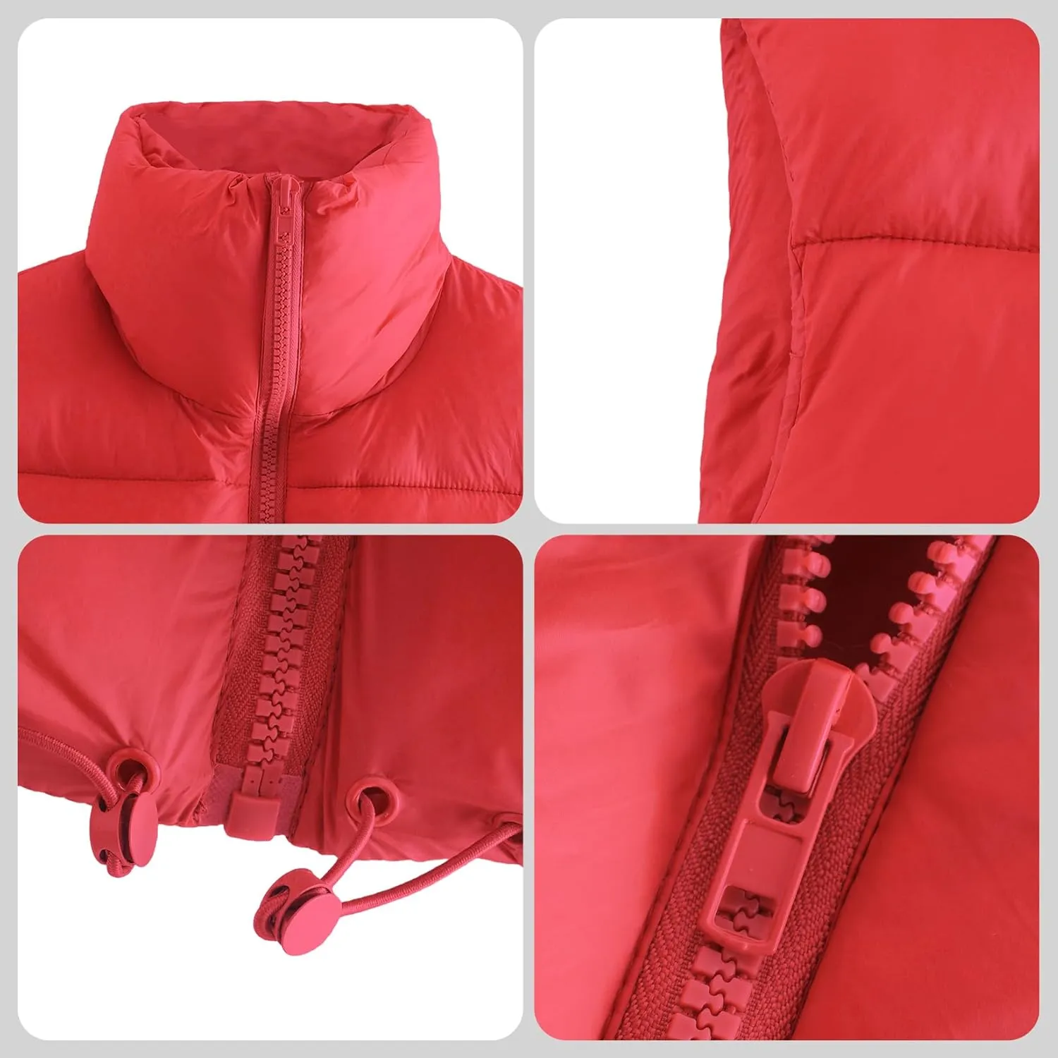 Century Star Cropped Puffer Vest Women's Outerwear Vests Puffy Sleeveless 2024 Quilted Christmas Vest Tops Jackets Coat Zip
