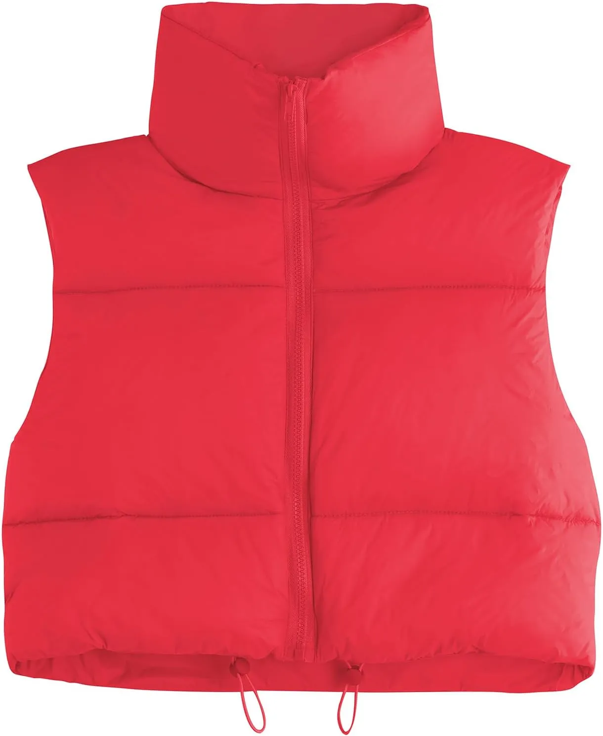 Century Star Cropped Puffer Vest Women's Outerwear Vests Puffy Sleeveless 2024 Quilted Christmas Vest Tops Jackets Coat Zip