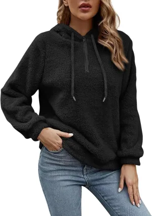 ChicCrate Womens Oversized Sherpa Pullover Hoodie Fuzzy Fleece Sweatshirt Trendy Comfrt Casual Fluffy Hoodies
