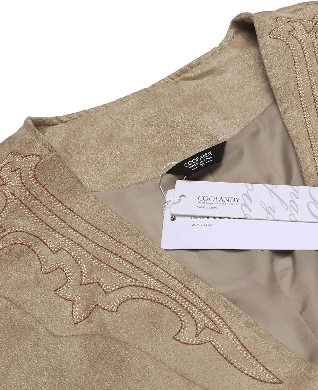 COOFANDY Men's Suede Leather Suit Vest Casual Western Vest Jacket Slim Fit Vest Waistcoat