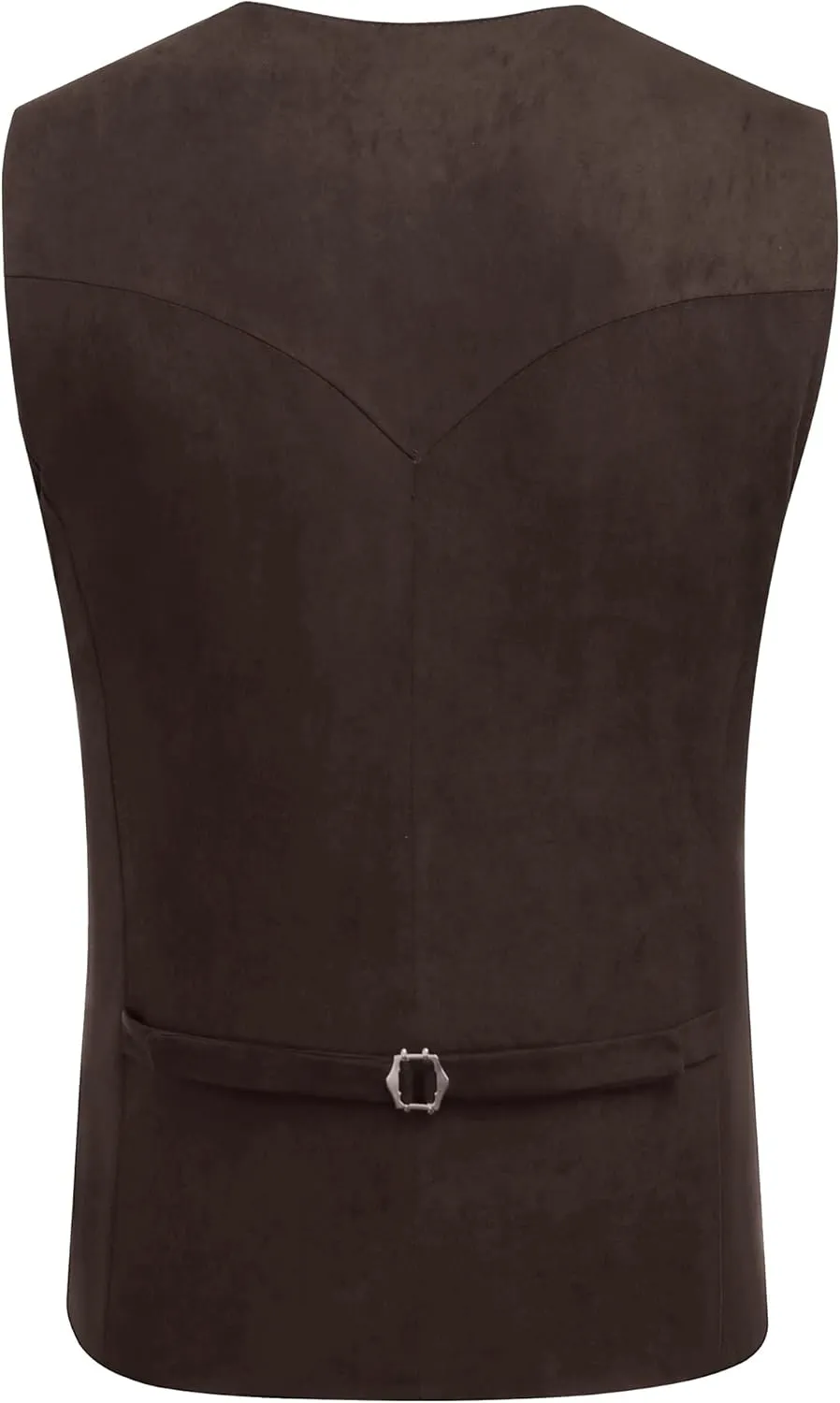 COOFANDY Men's Suede Leather Suit Vest Casual Western Vest Jacket Slim Fit Vest Waistcoat