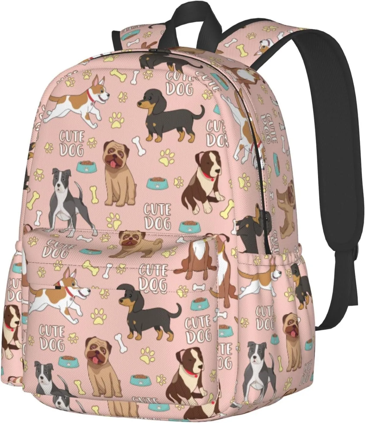 Cute Dogs Backpack for Women 16.9 inch Travel Casual Laptop Backpack Lightweight Waterproof Hiking Daypack