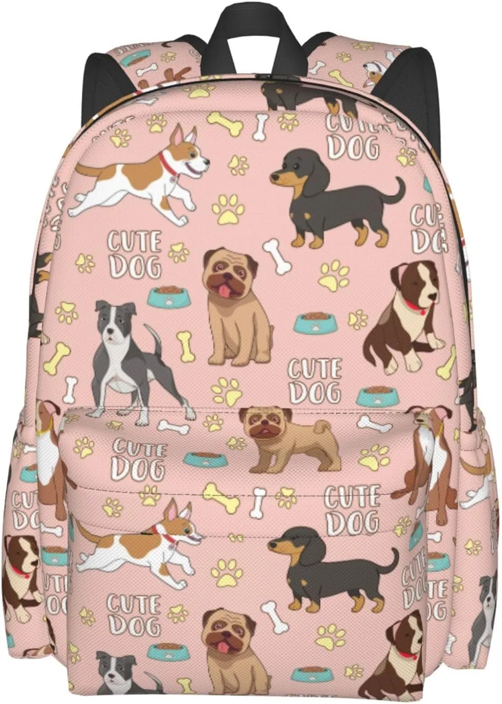 Cute Dogs Backpack for Women 16.9 inch Travel Casual Laptop Backpack Lightweight Waterproof Hiking Daypack