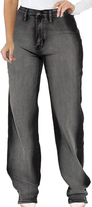 CuteCherry Women Bell Bottom Jeans High Waist Bell Bottom Flared Jean