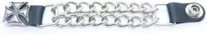 Daniel Smart Motorcycle Vest Extender - Silver Double Chain Biker Vest Extender with Butterfly Design & Snap Button 1-PCS