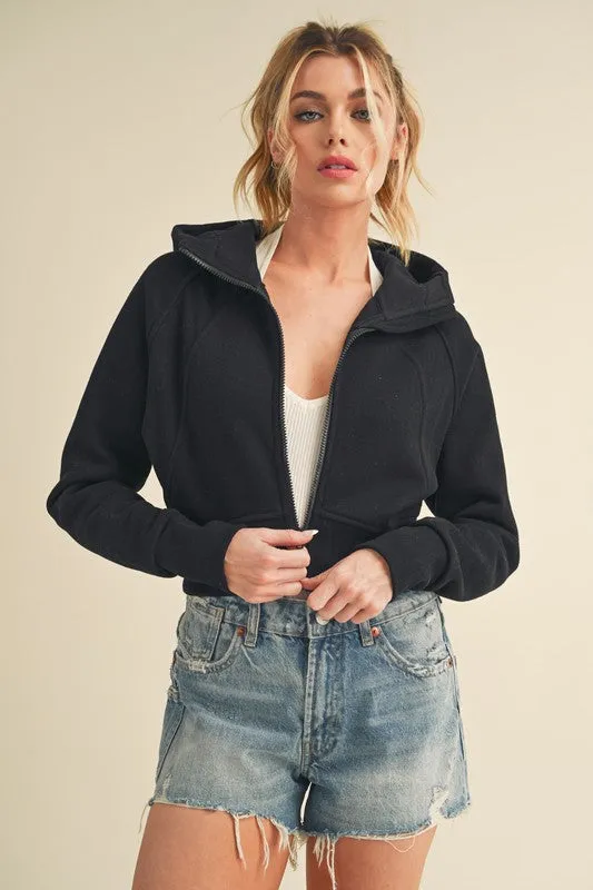 Deva Cropped Hooded Jacket