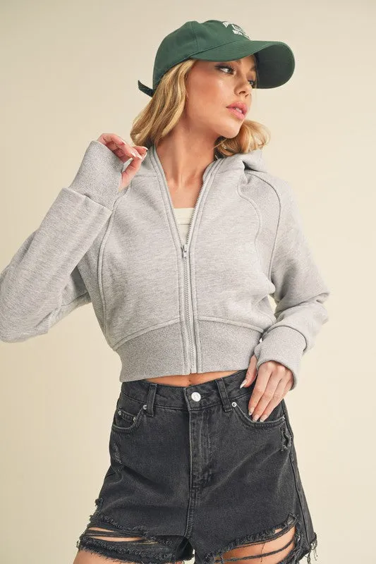 Deva Cropped Hooded Jacket