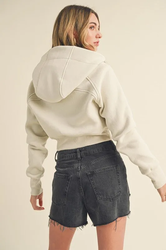 Deva Cropped Hooded Jacket
