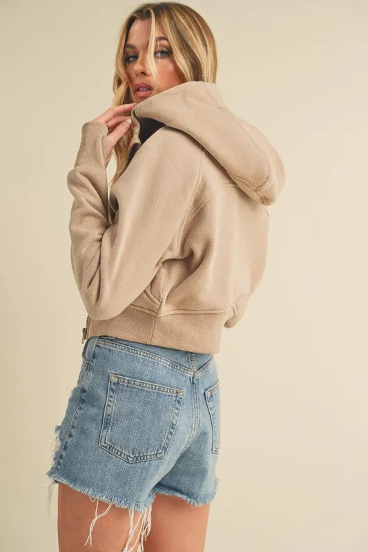 Deva Cropped Hooded Jacket
