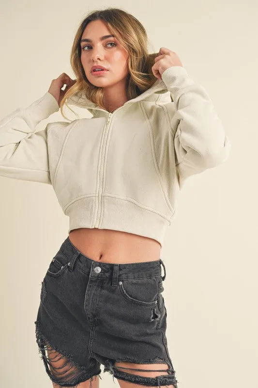 Deva Cropped Hooded Jacket
