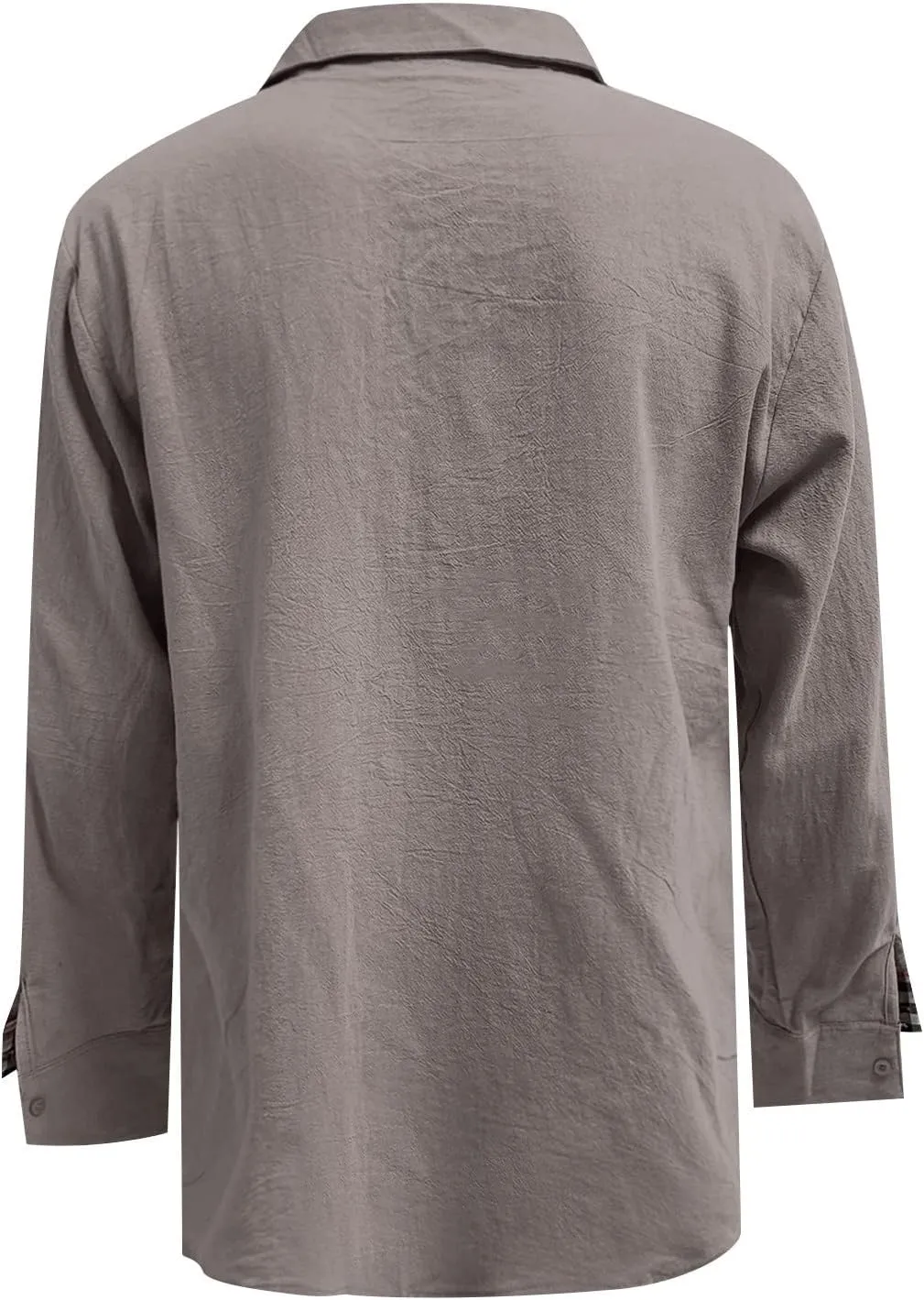 DuDubaby Mens Dress Shirts Long Sleeve Mens Fashion Casual Pocket Solid Color Button Long Sleeve Top T Shirt Blouse
