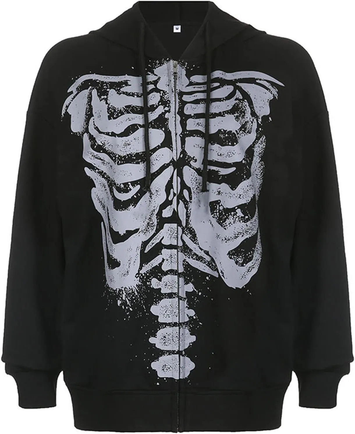 Faretumiya Women Y2k Hoodie Graphic Oversized Zip Up Sweatshirt Grunge Aesthetic Jacket Harajuku Hooded Streetwear
