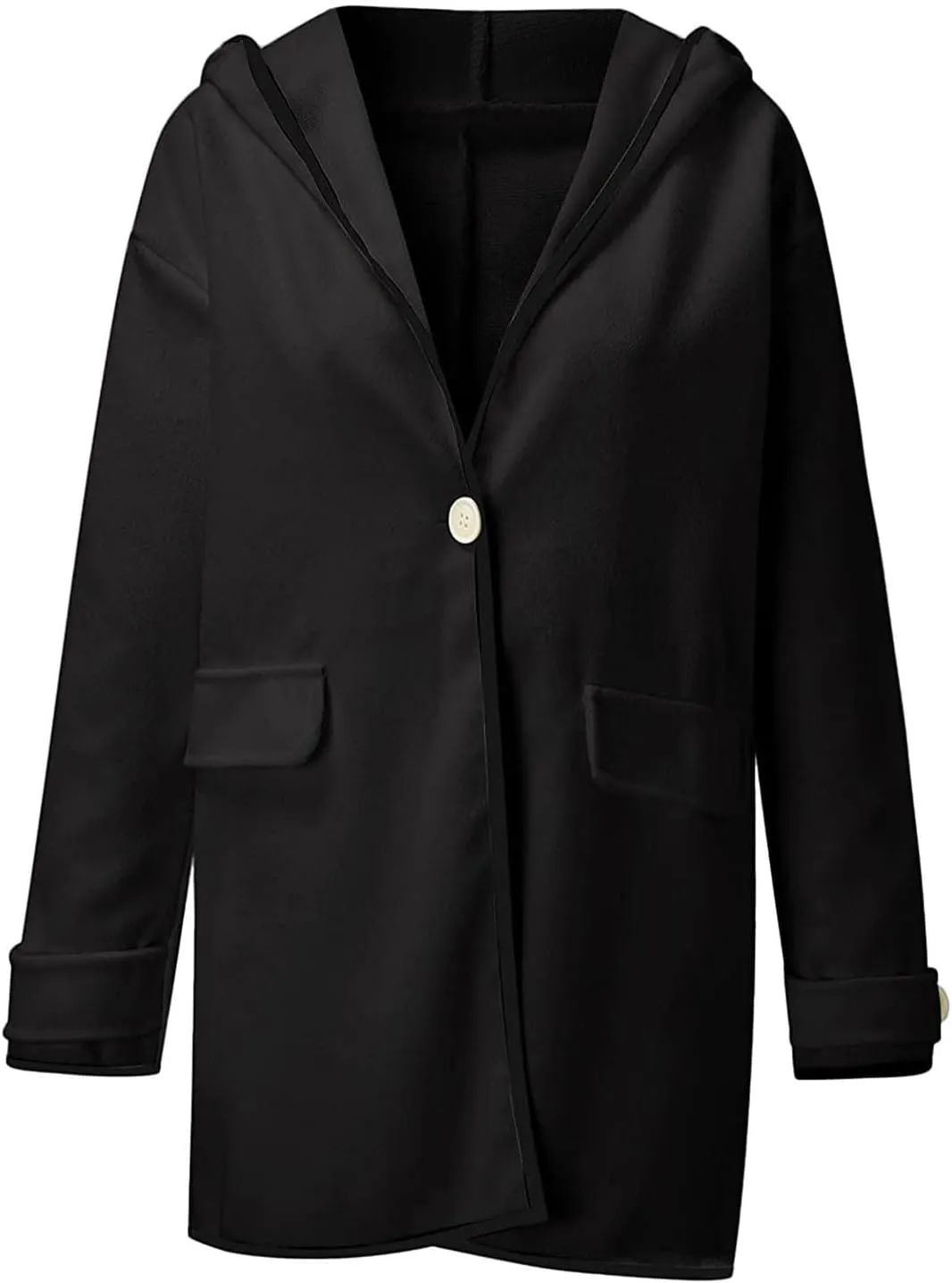 Febecool Trench Coats For Women Long Sleeve Button Cardigan Casual Jacket Heated Jackets Warm Blouse Coat Button Slim Jacket