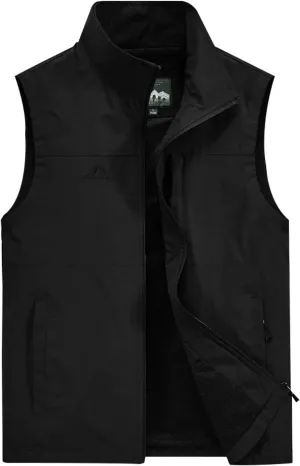 Gihuo Men's Fishing Vest Utility Vest Casual Outdoor Quick Dry Safari Travel Golf Vest Work Vest