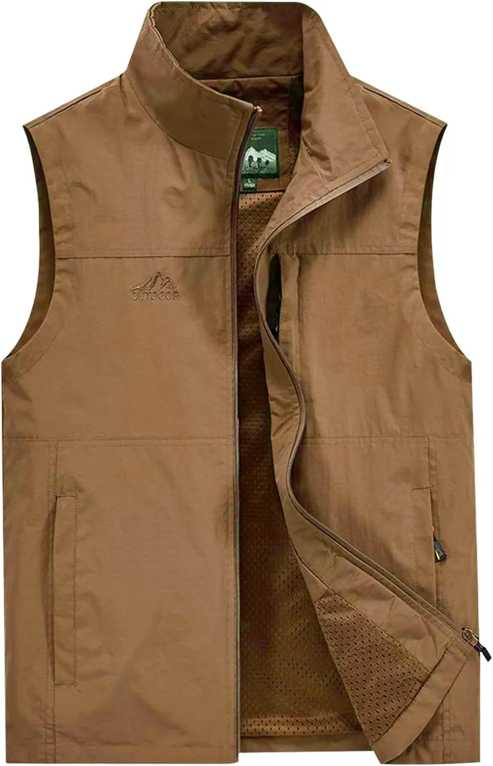 Gihuo Men's Fishing Vest Utility Vest Casual Outdoor Quick Dry Safari Travel Golf Vest Work Vest