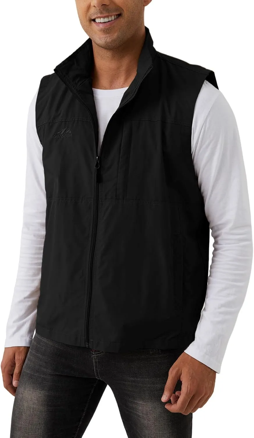Gihuo Men's Fishing Vest Utility Vest Casual Outdoor Quick Dry Safari Travel Golf Vest Work Vest