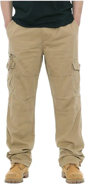 GOFULY Men Cargo Pants Multi Pockets Baggy Pants Ripstop Stretch Hunting Sweatpants Travel Hunting Pants Outdoor