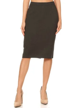 June Ponte Skirt in Heather Grey- Misses (S, L, XL)