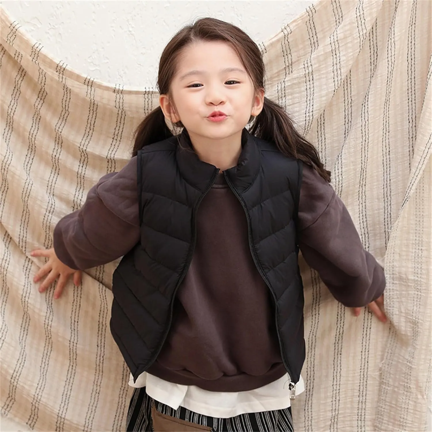 Kids Down Coat Vest for Little Boy Girls Lightweight Windproof Winter Jacket Outwear Kids Fall Girl Sweater Coat