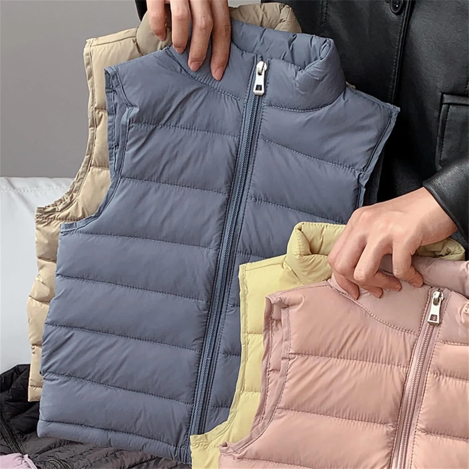 Kids Down Coat Vest for Little Boy Girls Lightweight Windproof Winter Jacket Outwear Kids Fall Girl Sweater Coat