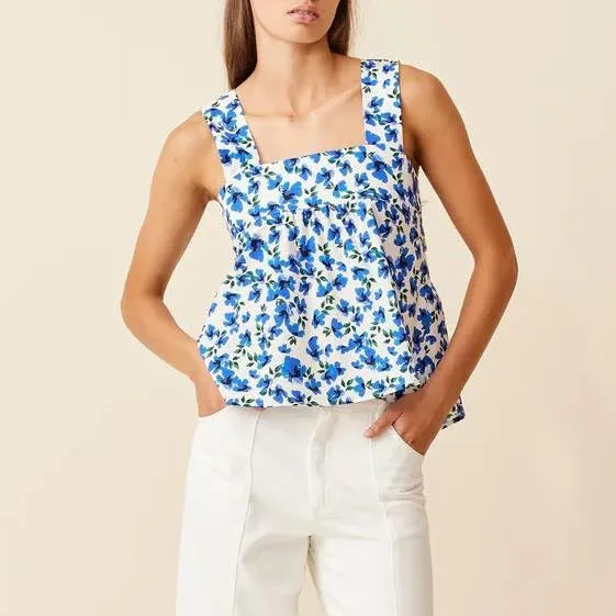 KOSUSANILL Y2k Gingham Tank Top Women Sleeveless Backless Square Neck Ruffle Peplum Babydoll Camisole Going Out Cami Blouse