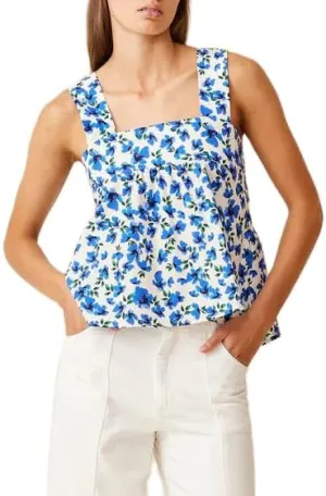 KOSUSANILL Y2k Gingham Tank Top Women Sleeveless Backless Square Neck Ruffle Peplum Babydoll Camisole Going Out Cami Blouse