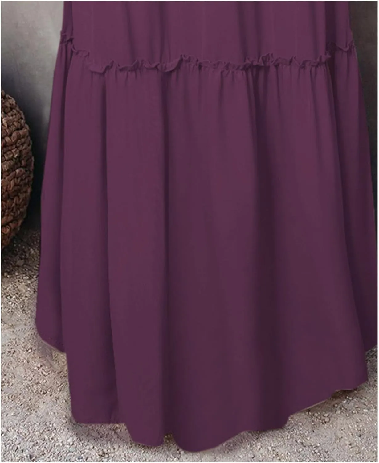 Maxi Skirts for Women High Waist Bohemian A Line Tiered Skirt Summer Casual Pleated Flowy Swing Beach Long Skirt