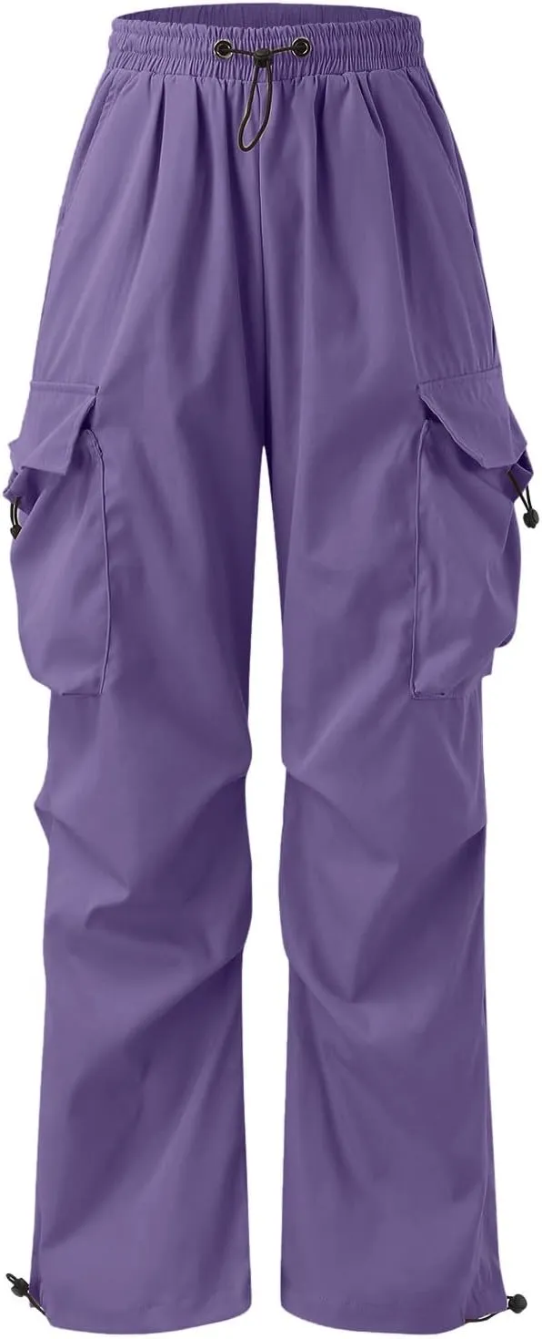 Men's Baggy Cargo Pants Casual Parachute Pants Cotton Loose Fit Hip Hop Pant Multi Pockets