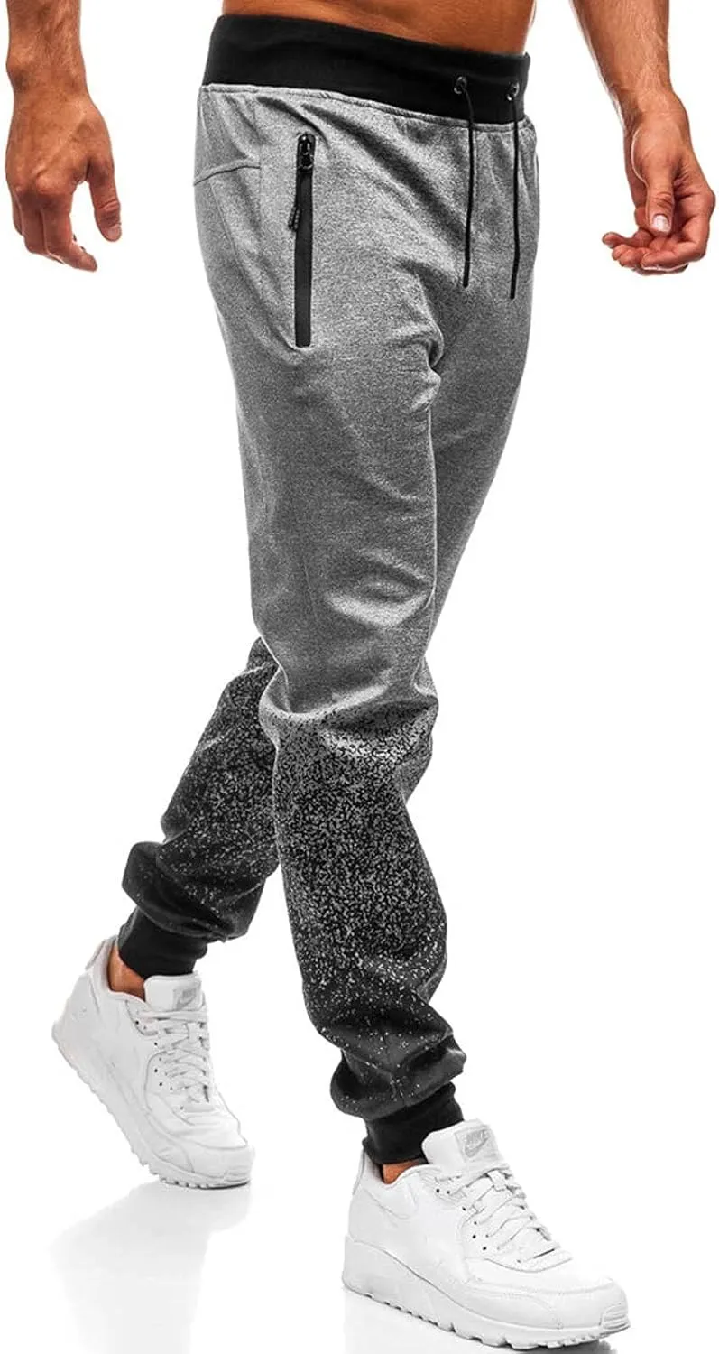 Men's Cargo Sweatpants Pockets Fleece Sweatpants for Men Women Letter Print Elastic Waist Jogger Pant Hip Hop Running