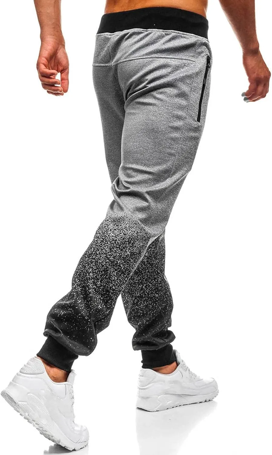 Men's Cargo Sweatpants Pockets Fleece Sweatpants for Men Women Letter Print Elastic Waist Jogger Pant Hip Hop Running
