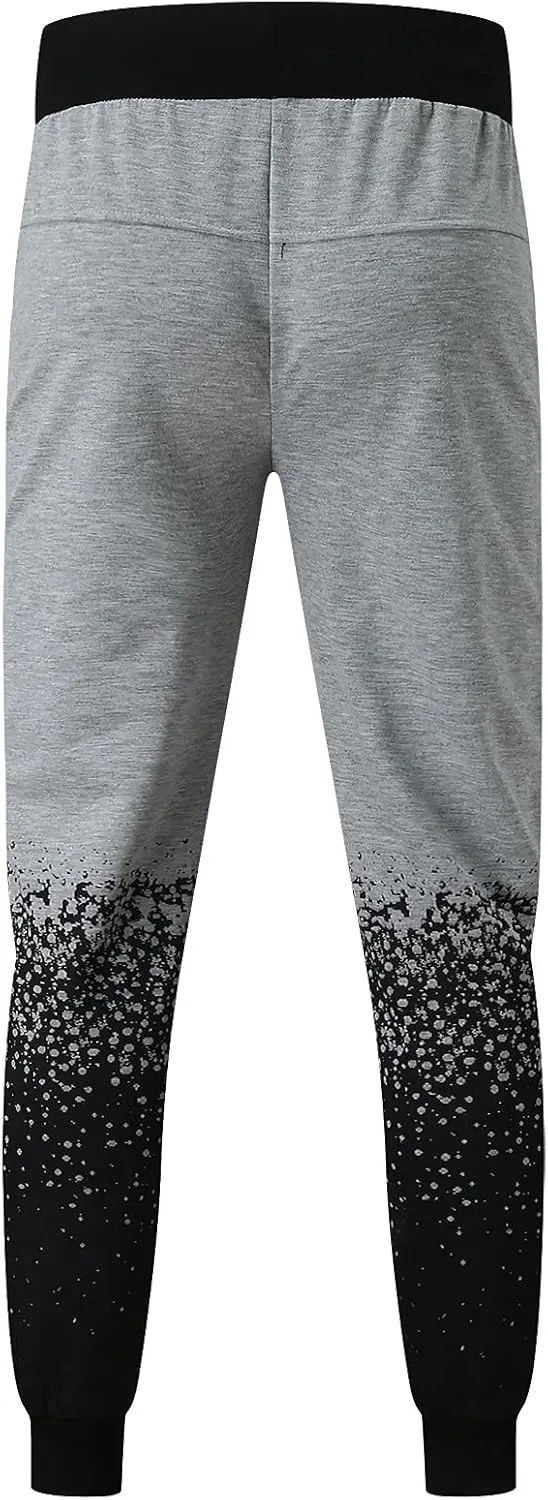 Men's Cargo Sweatpants Pockets Fleece Sweatpants for Men Women Letter Print Elastic Waist Jogger Pant Hip Hop Running