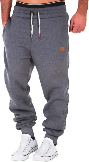 Men's Cargo Sweatpants Sports Outdoor Trousers Mens Active Fleece Athletic Sweatpant Basic Running Drawstring Joggers