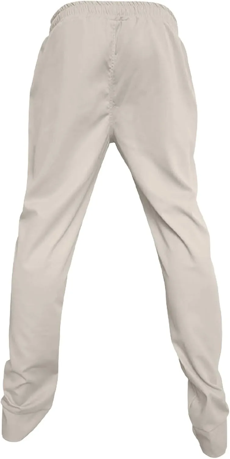 Mens Casual Pants Cotton Chino Cargo Pants for Hiking Outdoor Recreation Drawstring Sweatpants Twill Track Jogging for Men