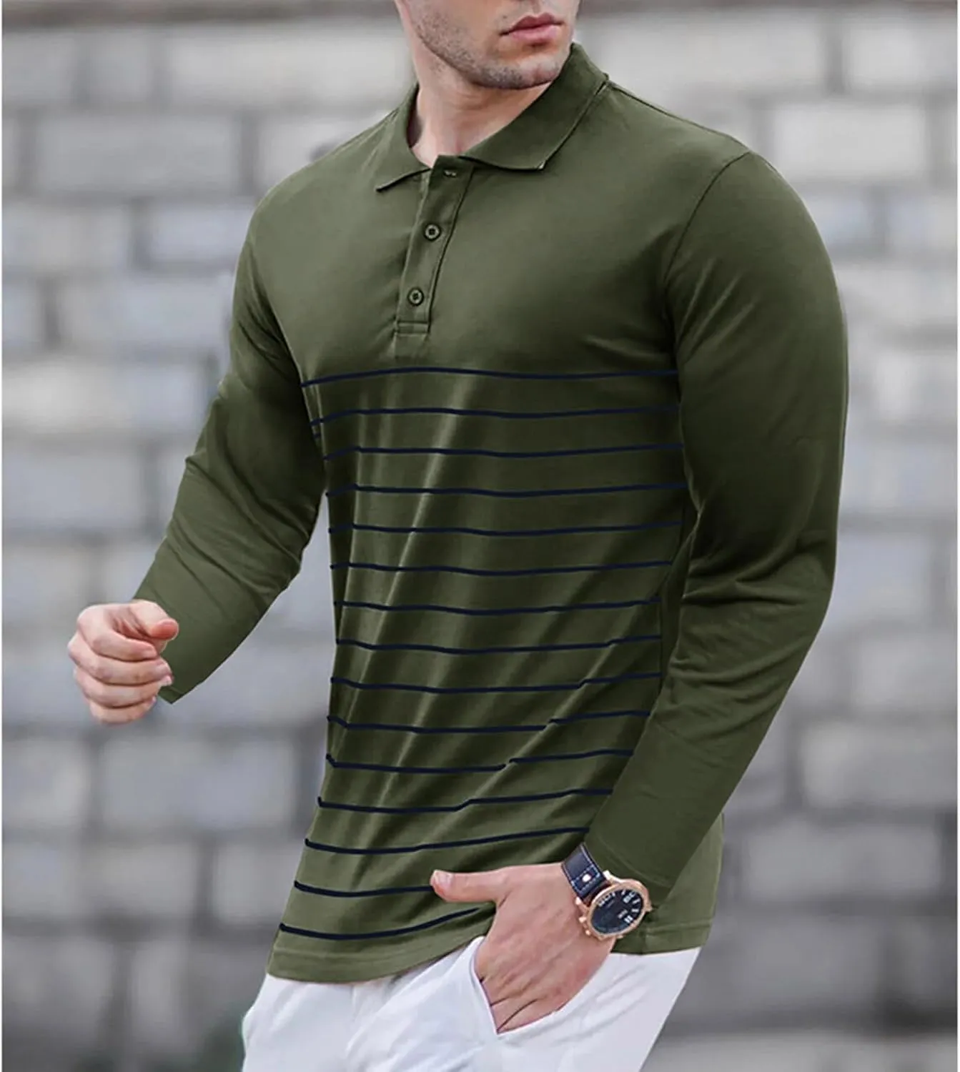 Men's Casual Round Neck Long Sleeve Pullover Printed T-Shirt Blouse Tops, 2024 Tall and Big Mens Tops Fall Trendy