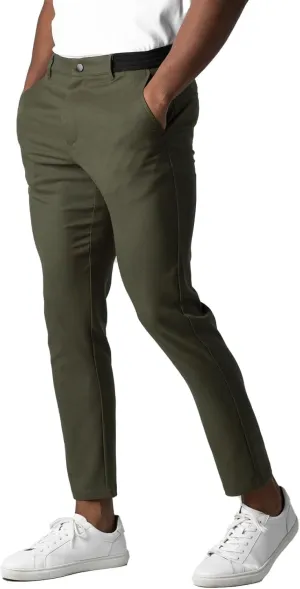 Mens Casual Stretch Chino Dress Pants Classic Active Slim Fit Elasticity Trousers Stretch Flat-Front Tapered Slacks