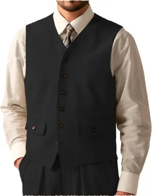 Men's Linen Vest Vintage Formal Waistcoat Regular Fit Spring Summer Lightweight Linen Waistcoat