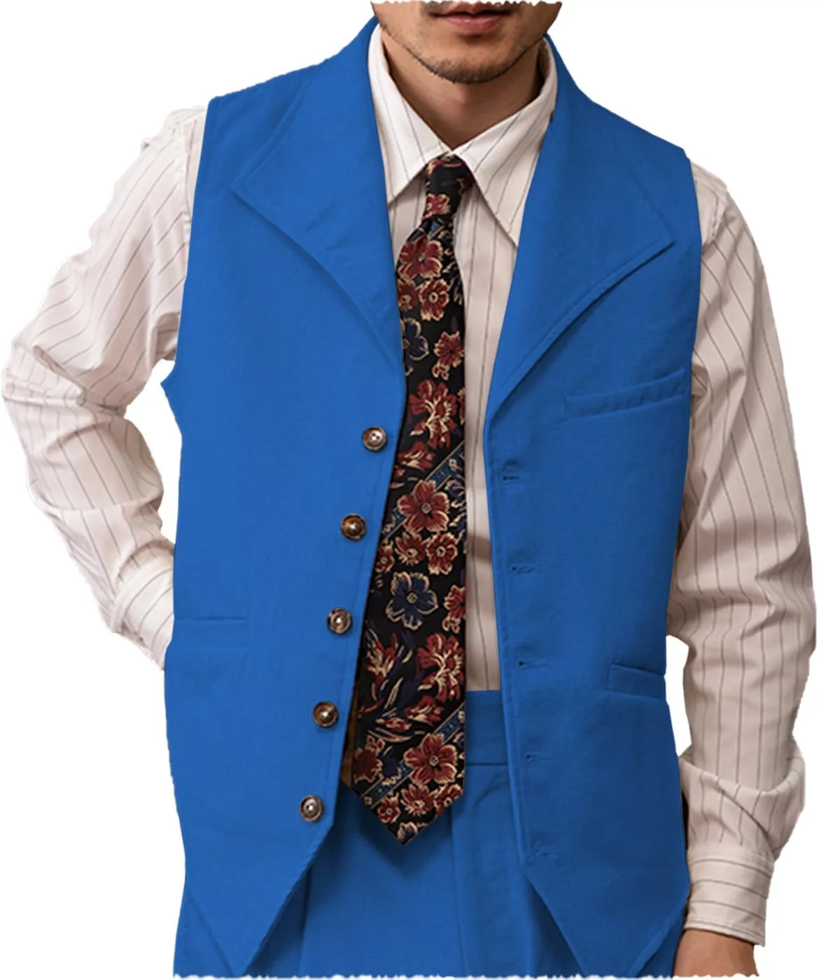 Men's Linen Vintage Vest Dress Suit Vest Formal Beach Wedding Retro Lightweight Waistcoat