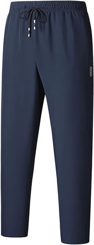 Men's Sweatpants Athletic Lightweight Joggers Drawstring Elastic Waistband Pants Gym Straight Fit Lounge Wear