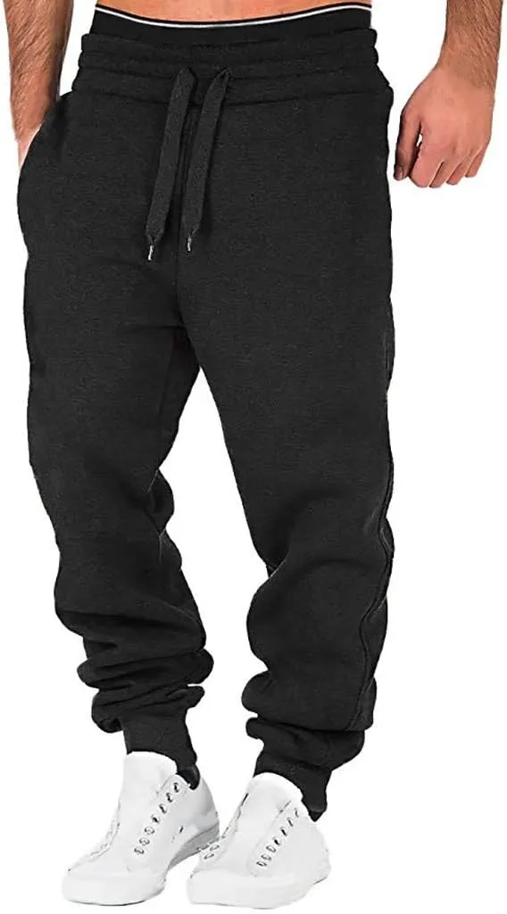 Mens Sweatpants with Pockets Baggy Big and Tall Jogger Sweatpants Cargo Joggers for Men Stretch Relaxed Fit Elastic