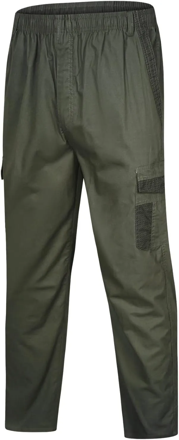 Mens Sweatpants with Pockets Big and Tall Pants Casual Color Solid Men's Trousers Leggings Multi-Pocket Pants Tooling