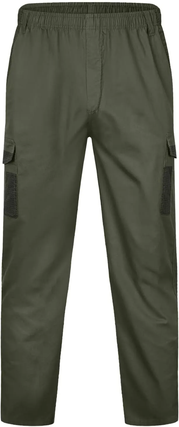 Mens Sweatpants with Pockets Big and Tall Pants Casual Color Solid Men's Trousers Leggings Multi-Pocket Pants Tooling