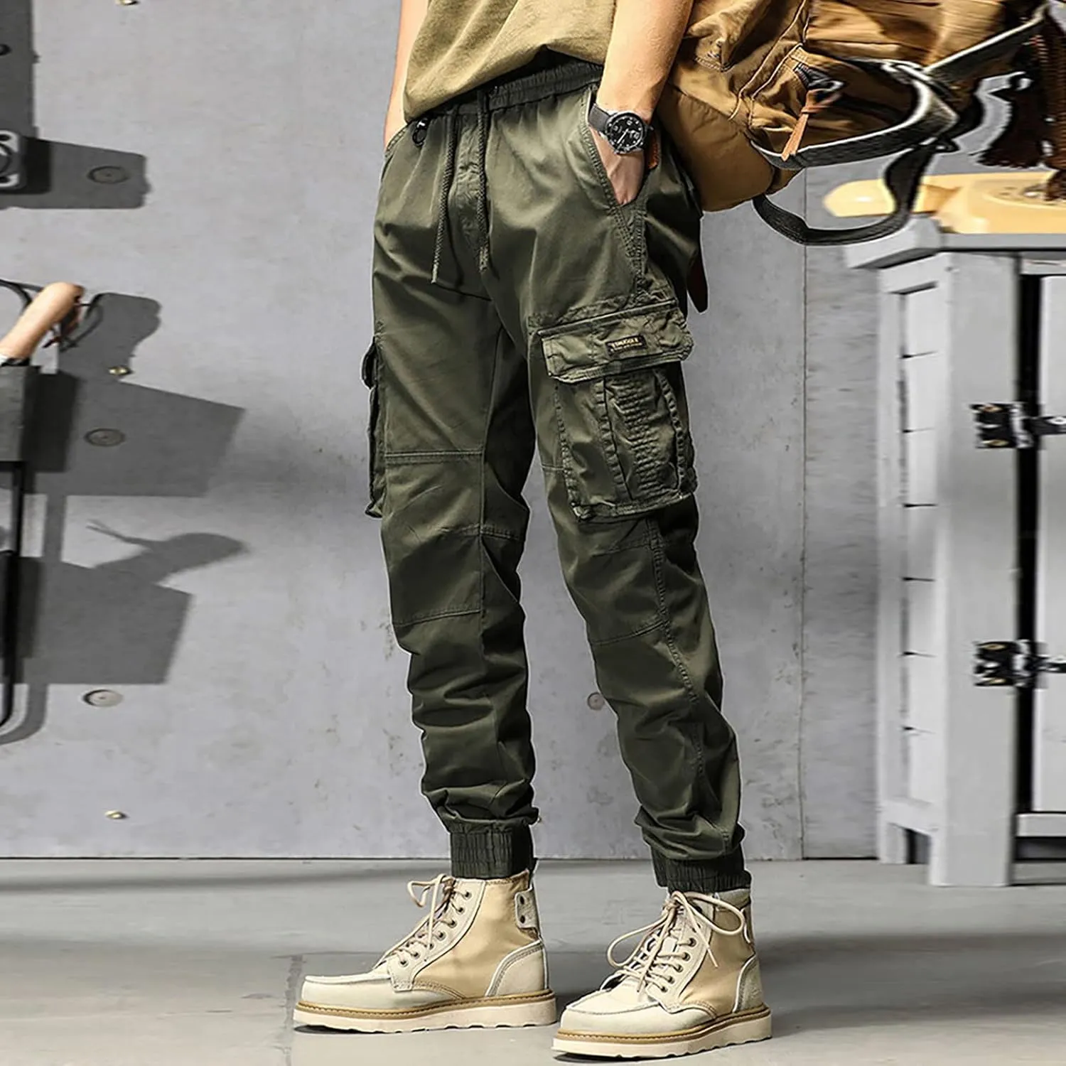 Mens Sweatpants with Pockets Waist Straight Leg Cargo Pants with Pockets Mens Sweatpants Big and Tall Fleece Lined