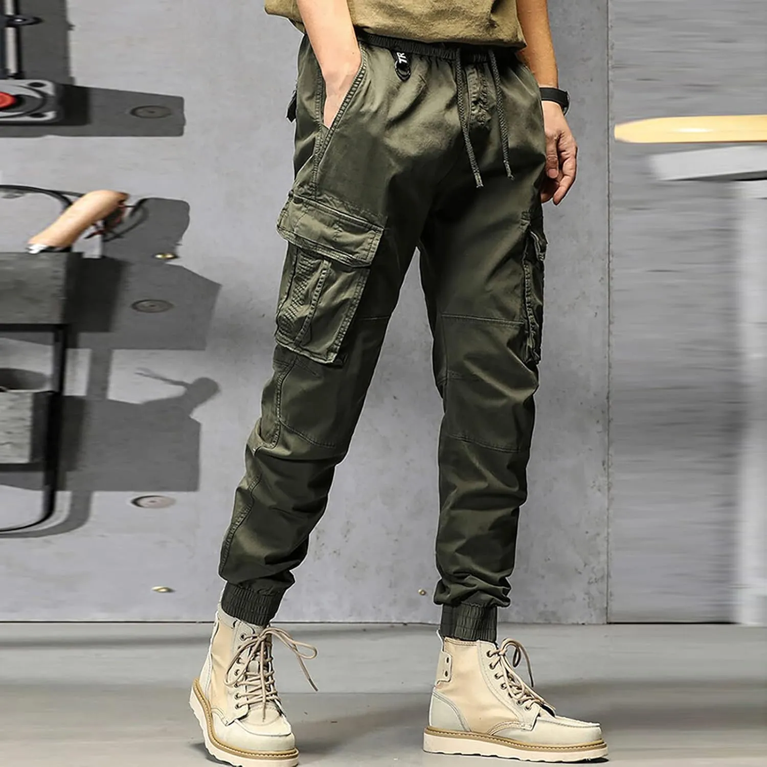 Mens Sweatpants with Pockets Waist Straight Leg Cargo Pants with Pockets Mens Sweatpants Big and Tall Fleece Lined