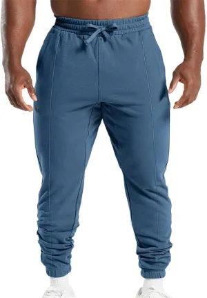 Men's Workout Tapered Pants Stripe Drawstring Sweatpants Slim Fit Solid Baggy Pants Gym Athletic Joggers Sweatpants