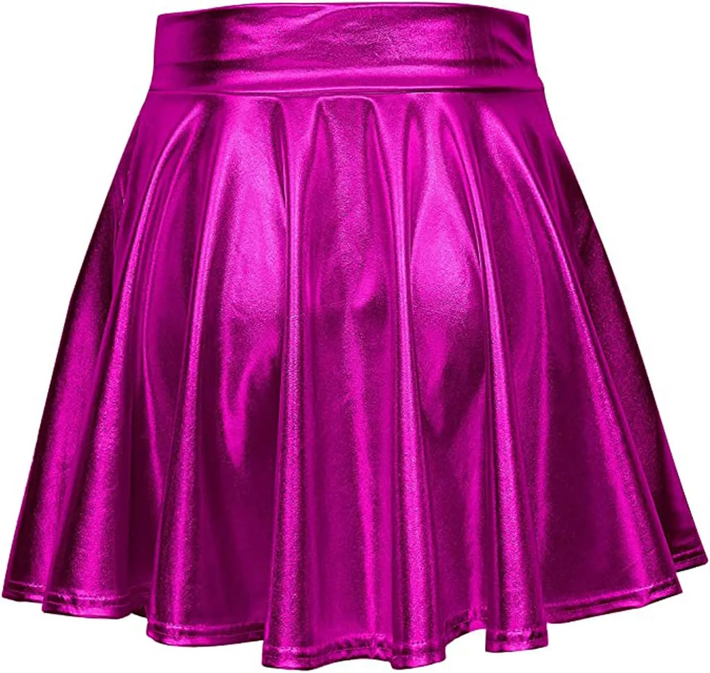 Mini Plaid Skirts for Women Sexy A-Line Shiny Mini Fashion Casual Flared Women's Pleated Skirt Skirt Womens