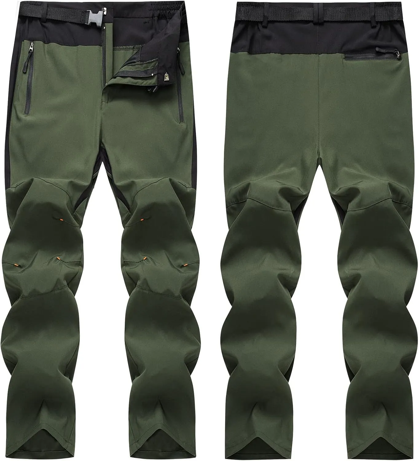 Muscularfit Men Joggers Pants Casual Cotton Buckle Zipper Straight Legs Big and Tall Stretch Breathable Outdoor Sweatpants