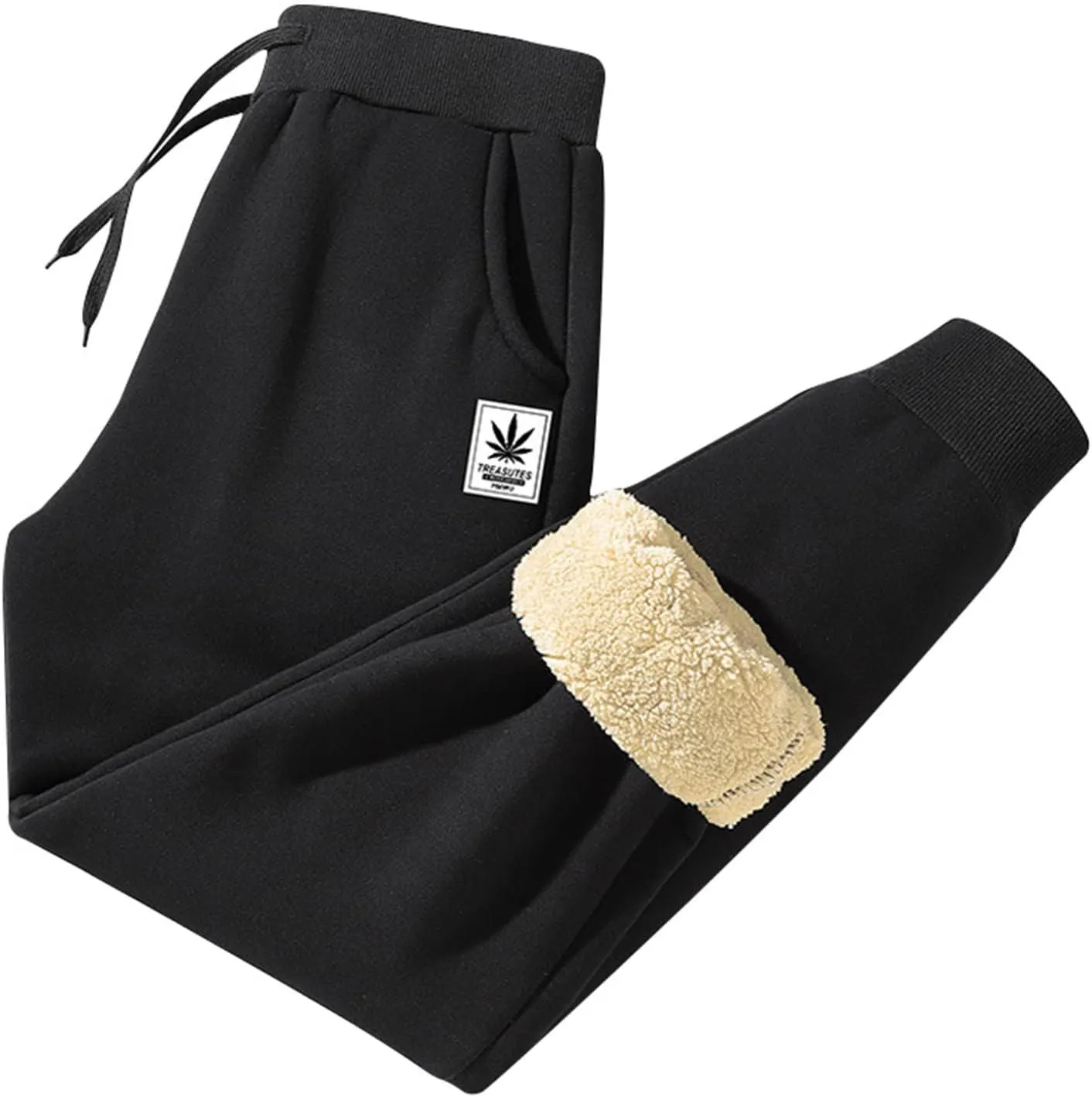 Muscularfit Workout Pants for Men 2023 Casual Loose Corduroy Solid Warm Pants Outdoor Fashion Drawstring Stretch Trousers