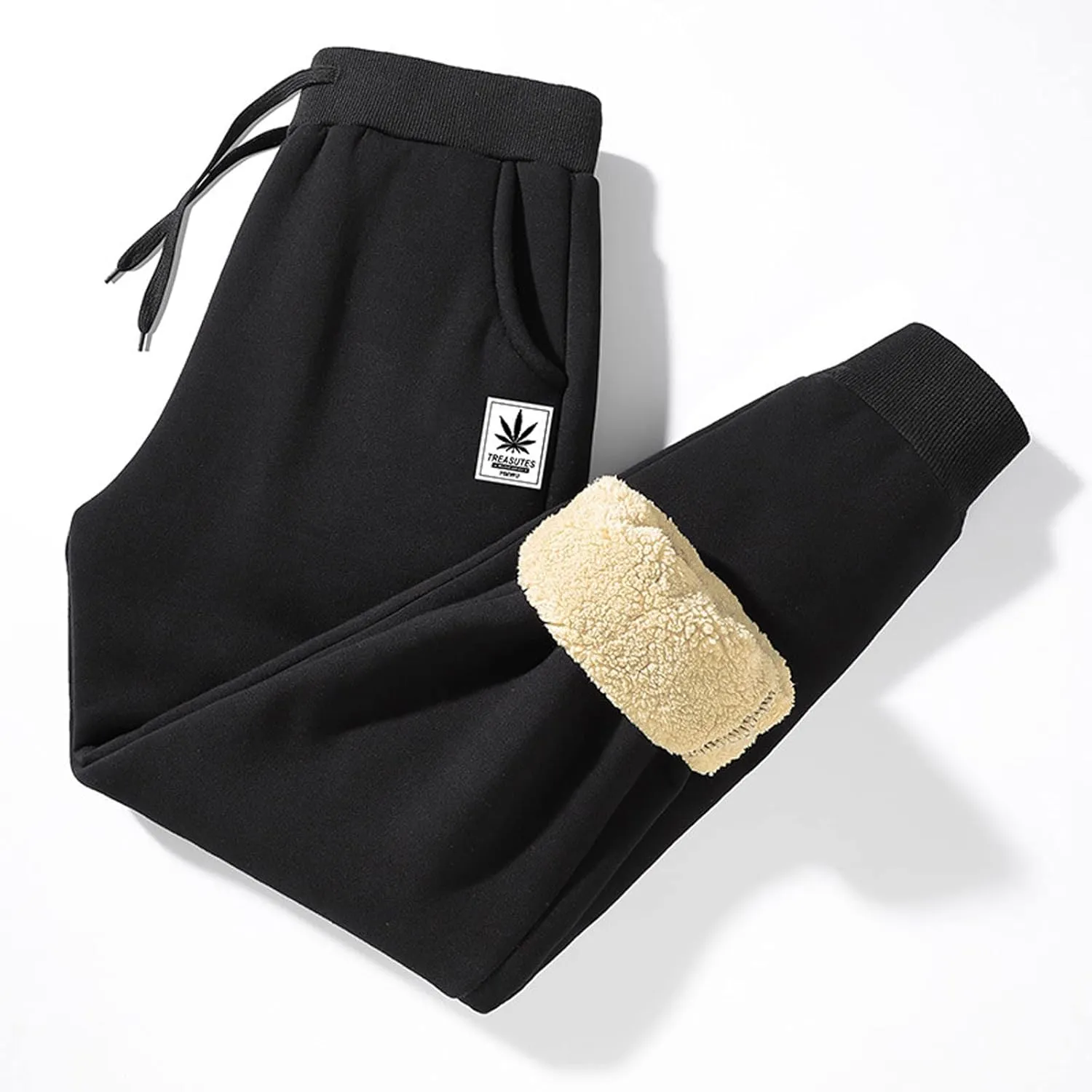 Muscularfit Workout Pants for Men 2023 Casual Loose Corduroy Solid Warm Pants Outdoor Fashion Drawstring Stretch Trousers
