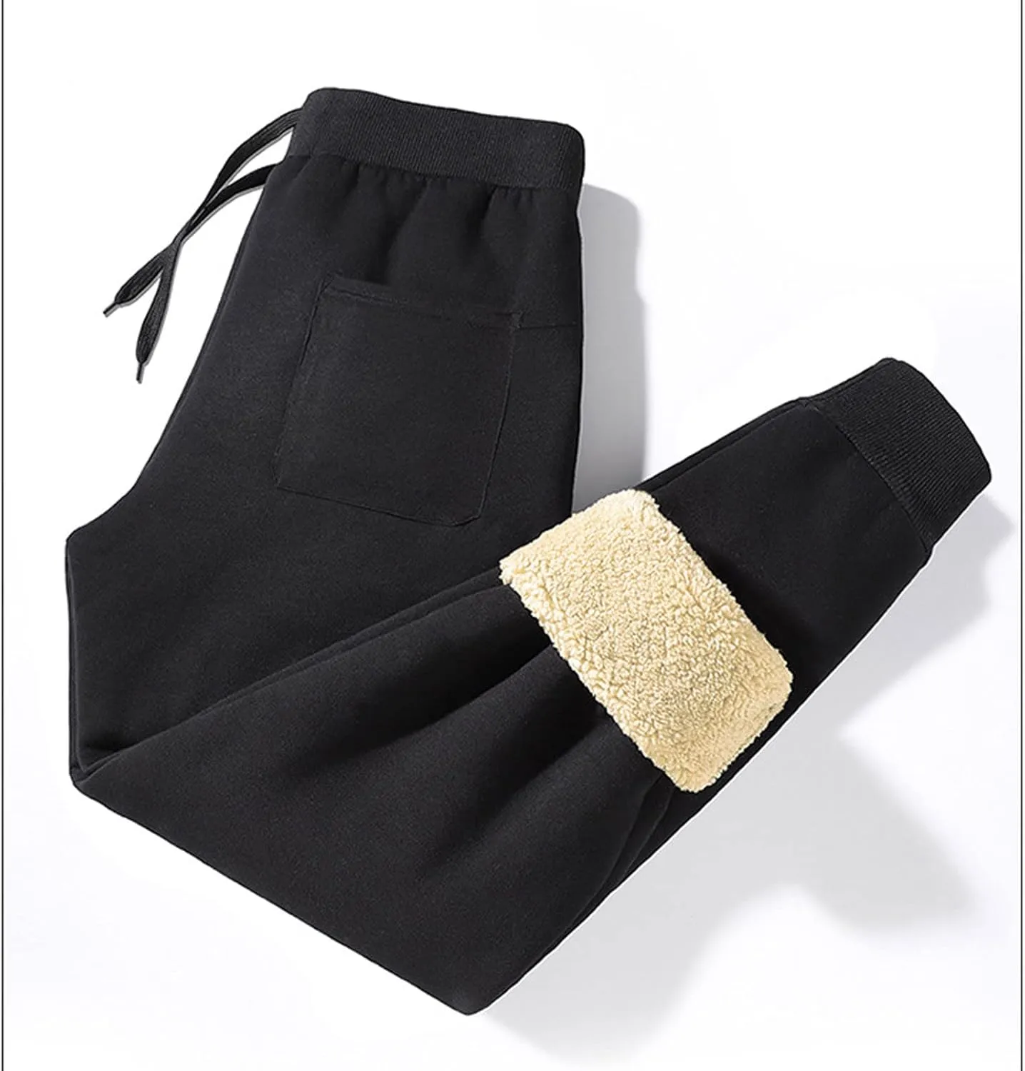 Muscularfit Workout Pants for Men 2023 Casual Loose Corduroy Solid Warm Pants Outdoor Fashion Drawstring Stretch Trousers