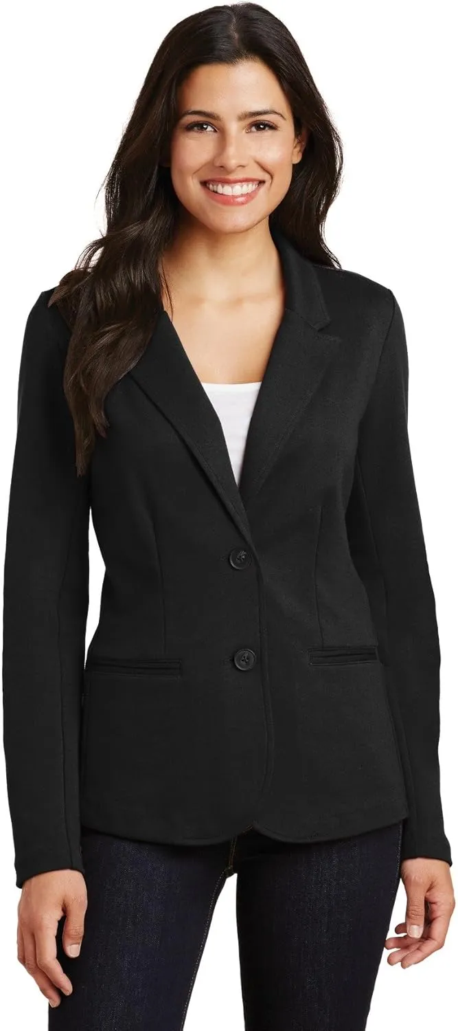 Port Authority Ladies Knit Blazer. LM2000, Black, XXL